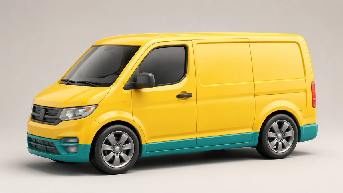 Flat vehicle drawing to 3D model