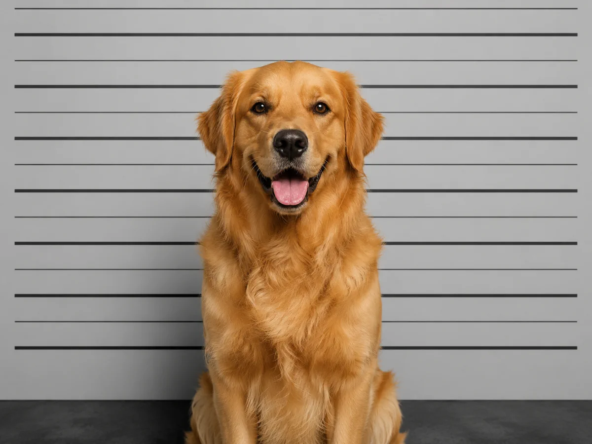 Pet mugshot meme